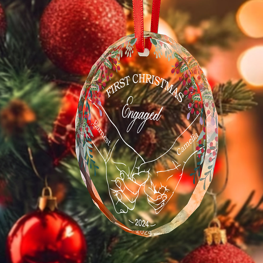 Personalized Holding Hands Ornament First Christmas Ornament Gift for Couple