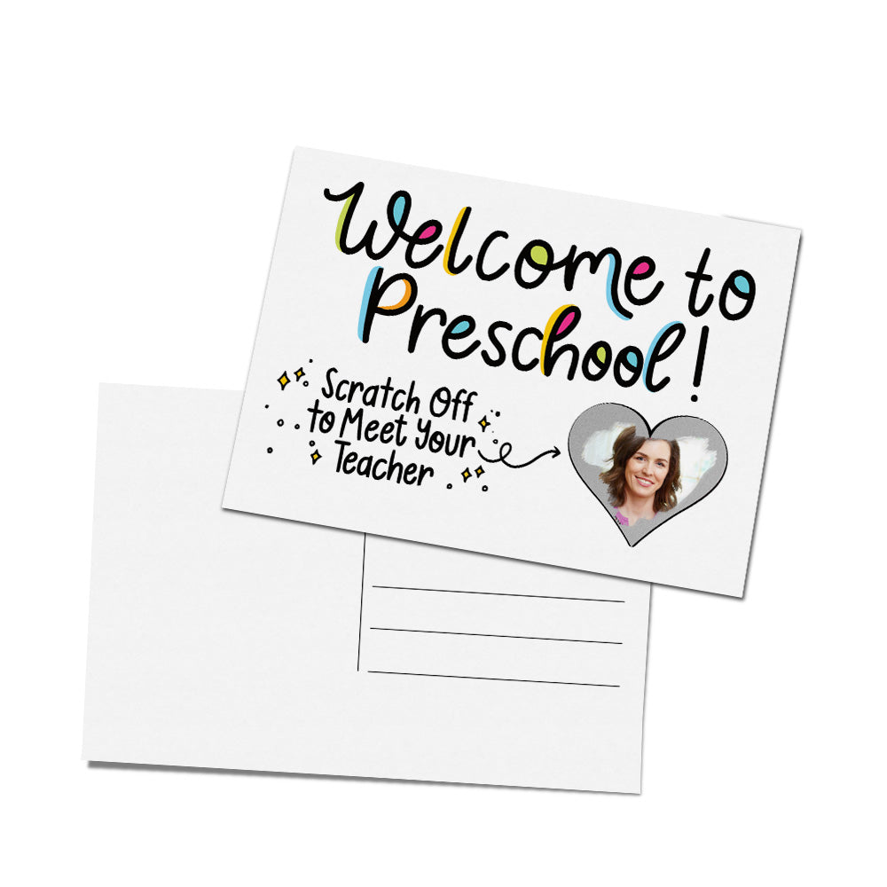 Custom Photo Teacher Reveal Scratch Card Personalized Meet the Teacher Scratch off Card