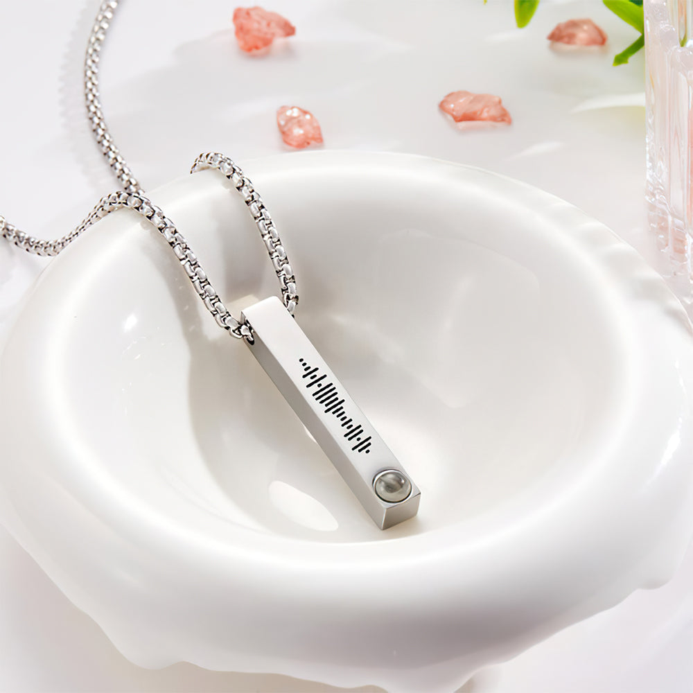 Custom Scannable Music Code Bar Projection Necklace