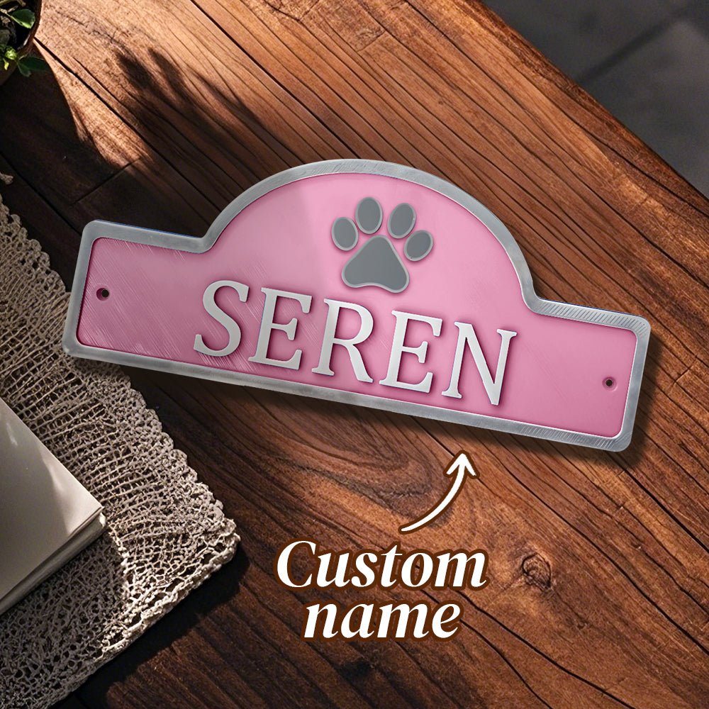 Personalized 3D PLA Dog Cat Door Sign