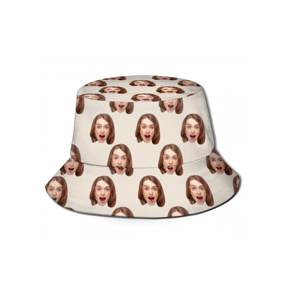 Dropshipping Custom Face Bucket Hats Unisex Beach Sun Cap