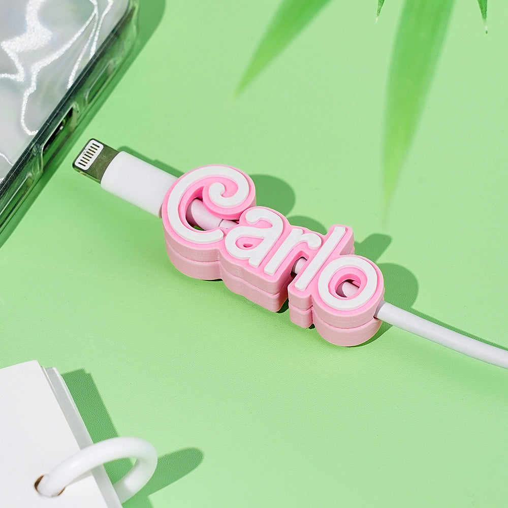 Personalized 3D Print Name Cable Holder Gift for Friend Family Mobile Phone Accessory