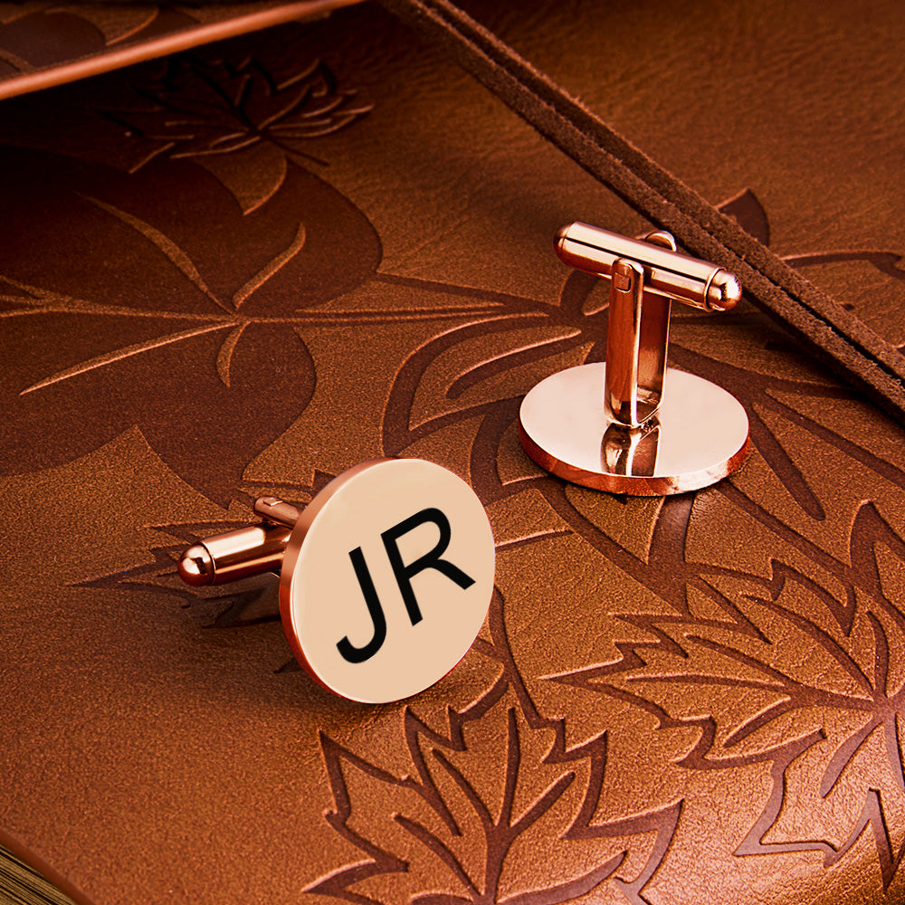 Personalized Engraved Tie Clip and Cufflinks Set with Wooden Box Wedding Gifts for Groomsmen