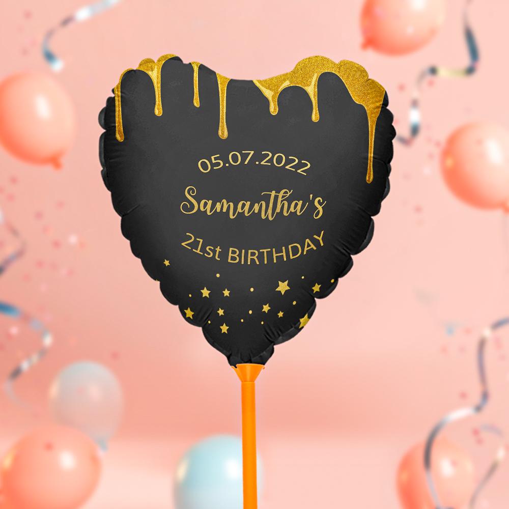 Custom Name Birthday Glitter Balloons for Birthday Party Decorations