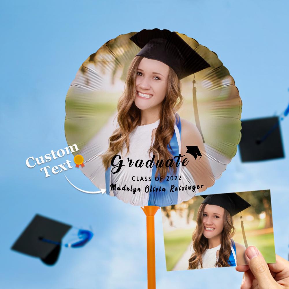 Custom Photo Balloons Graduation Party Balloons for 2022 Graduation Decor