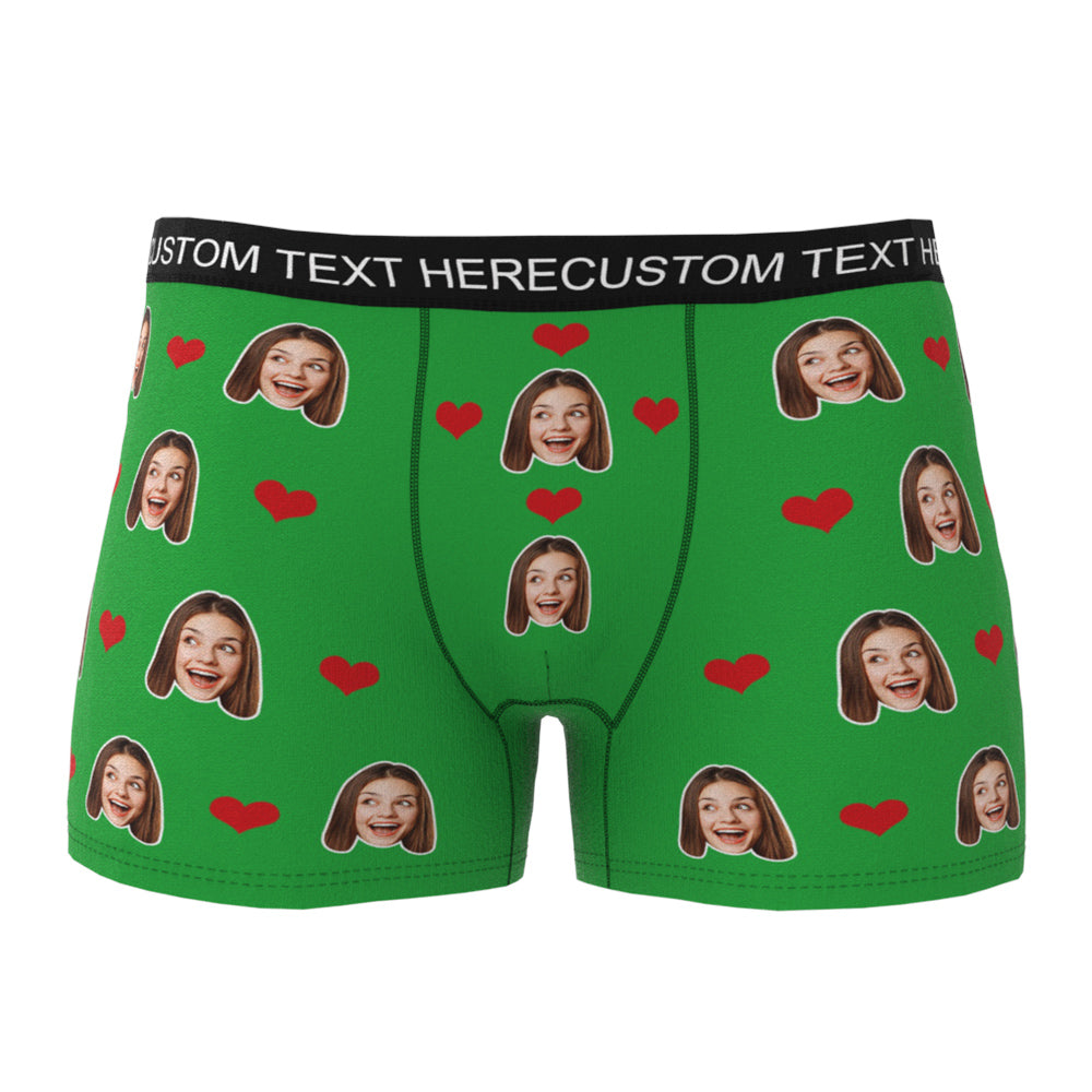 Custom Heart Face Boxer Briefs Men's Underwear