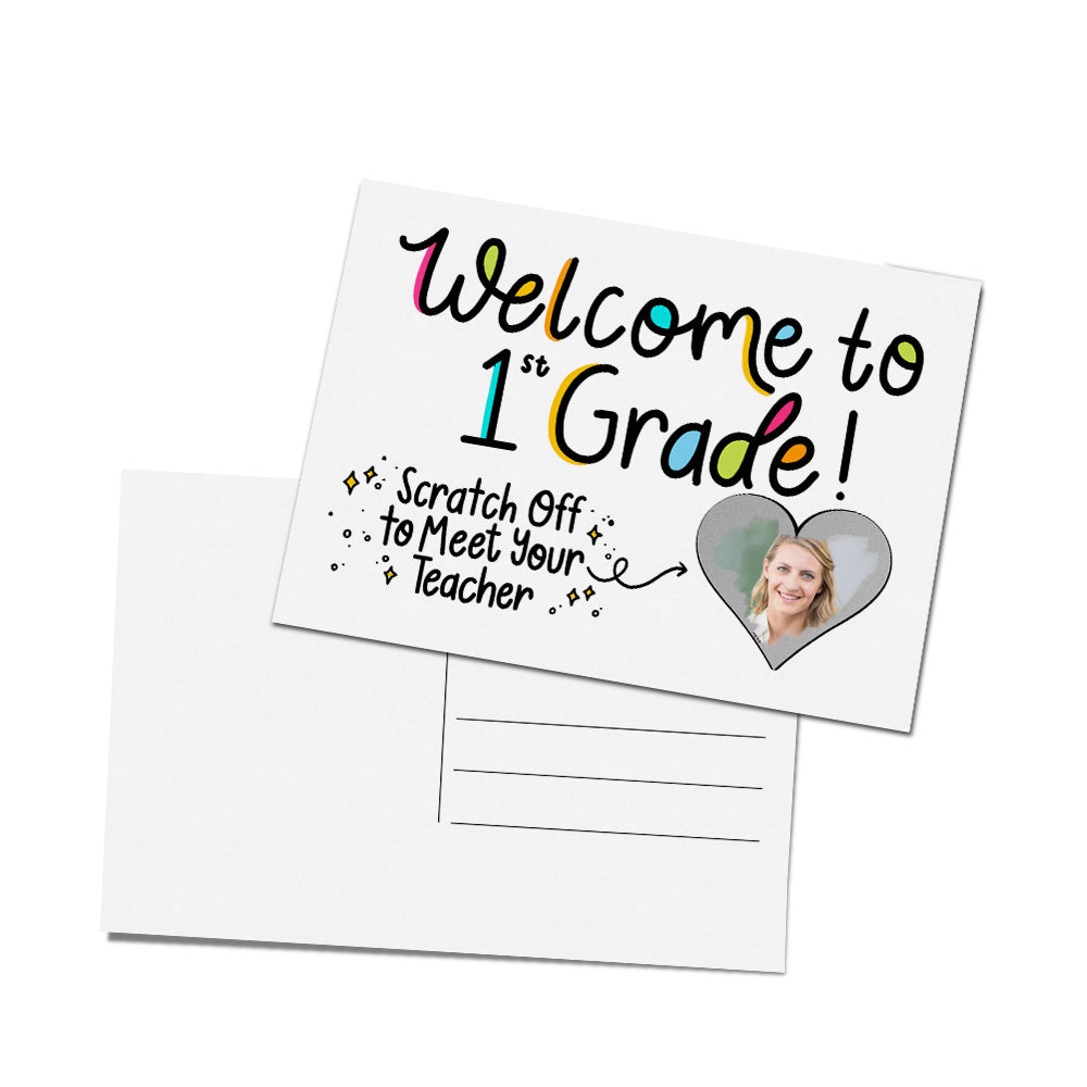 Custom Photo Teacher Reveal Scratch Card Personalized Meet the Teacher Scratch off Card