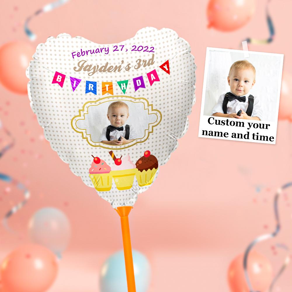 Custom Photo Happy Birthday Balloons for Baby Shower Birthday Party Decoration Supplies