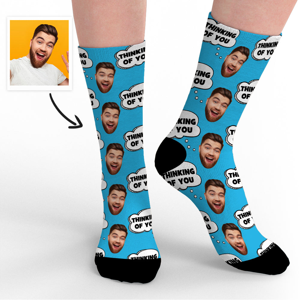 Thinking Of You Sock Personalized Socks with Face