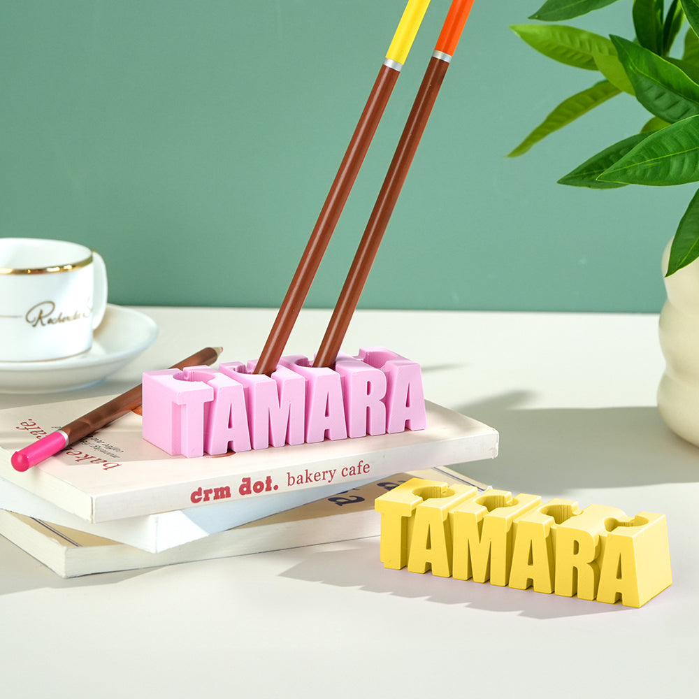 Personalized 3D Print Name Pen Holder Office Supplies for Kids