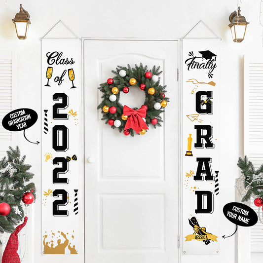 Custom Graduation Door Banner Personalized Backdrop Banner Grad Party Decorations Supplies