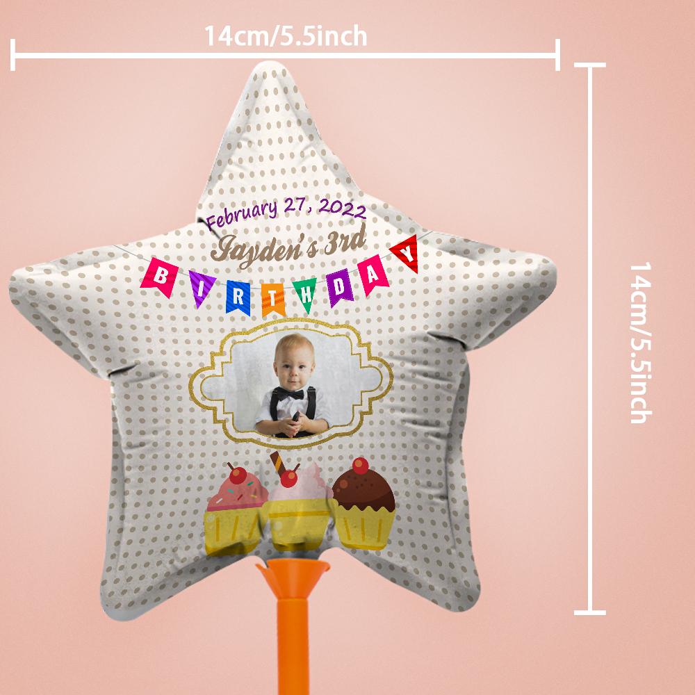 Custom Photo Happy Birthday Balloons for Baby Shower Birthday Party Decoration Supplies