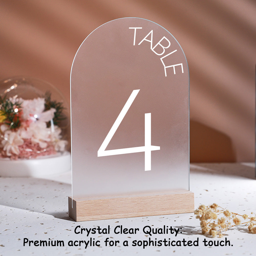 Personalized Wedding Table Numbers Custom Acrylic Table Numbers Wedding Reception Decor