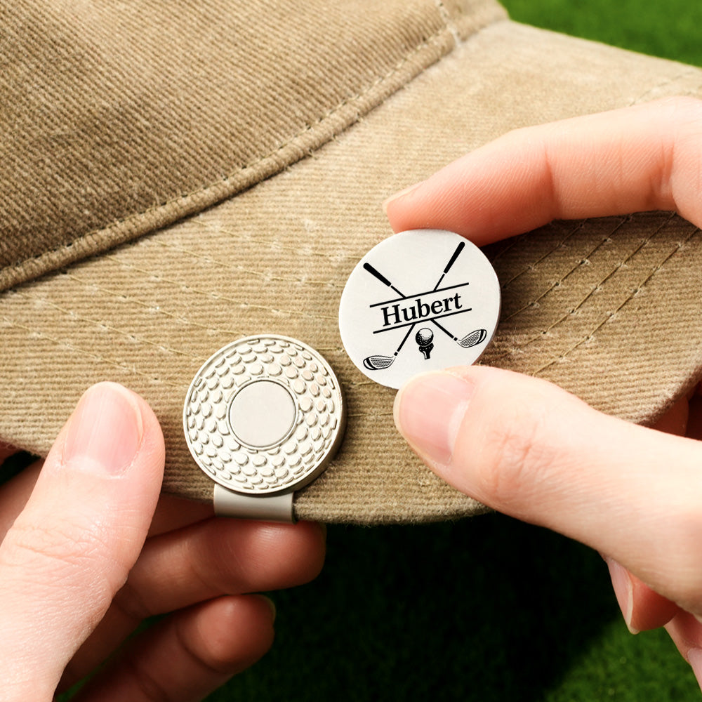 Personalized Golf Ball Marker Magnetic Hat Clip with Name Golfer Accessories Gift for Golf Enthusiasts