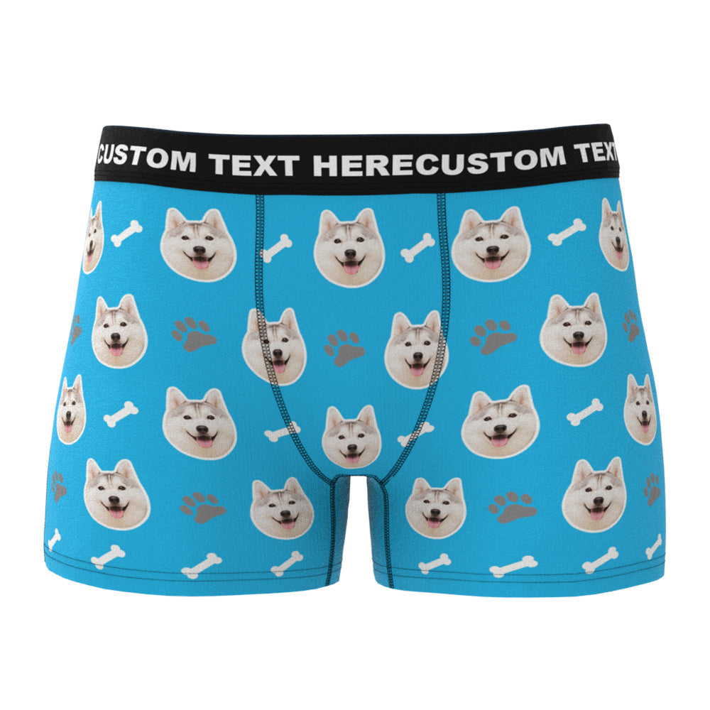 Custom Dog Face Boxers Personalized Men's Underwear with Preview