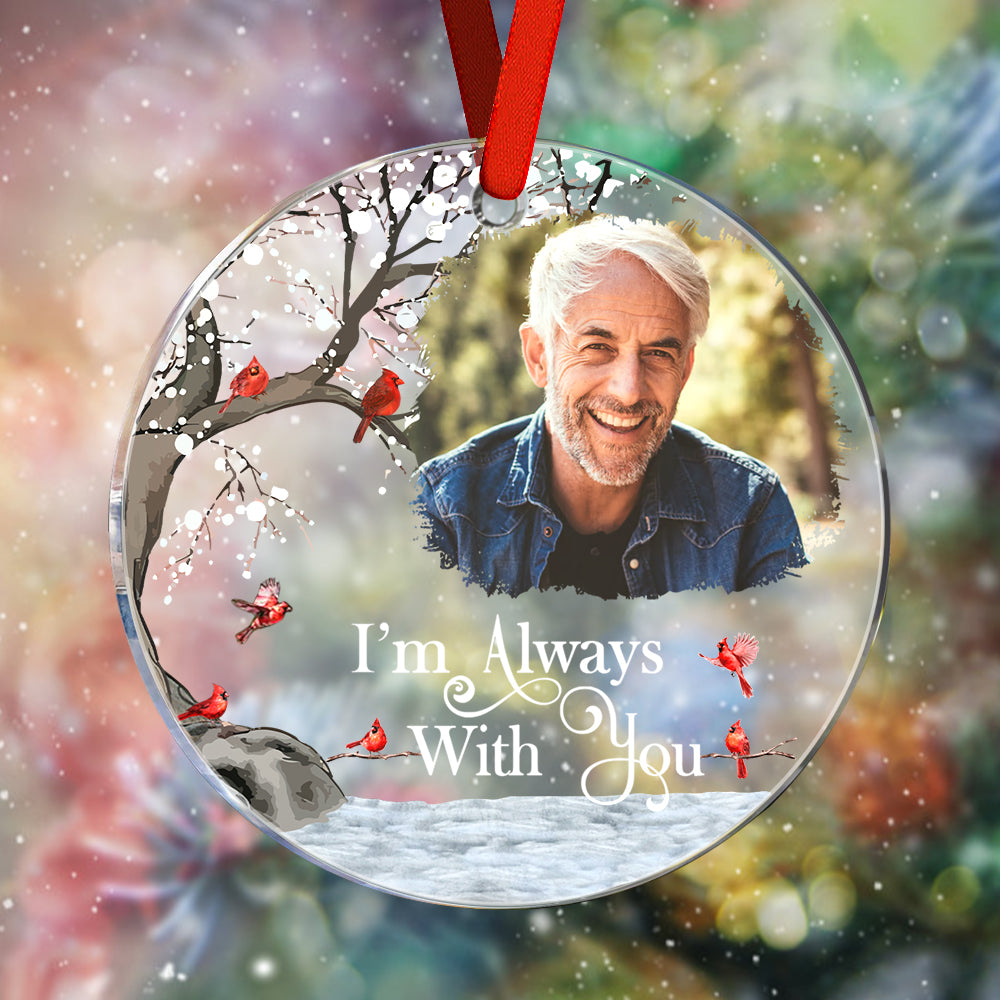 Personalized Memorial Ornament with Photo Christmas Ornament Memorial Gift for Family or Friends