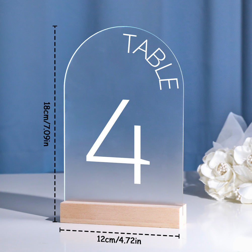 Personalized Wedding Table Numbers Custom Acrylic Table Numbers Wedding Reception Decor