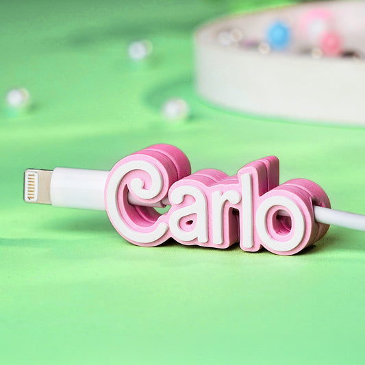 Personalized 3D Print Name Cable Holder Gift for Friend Family Mobile Phone Accessory