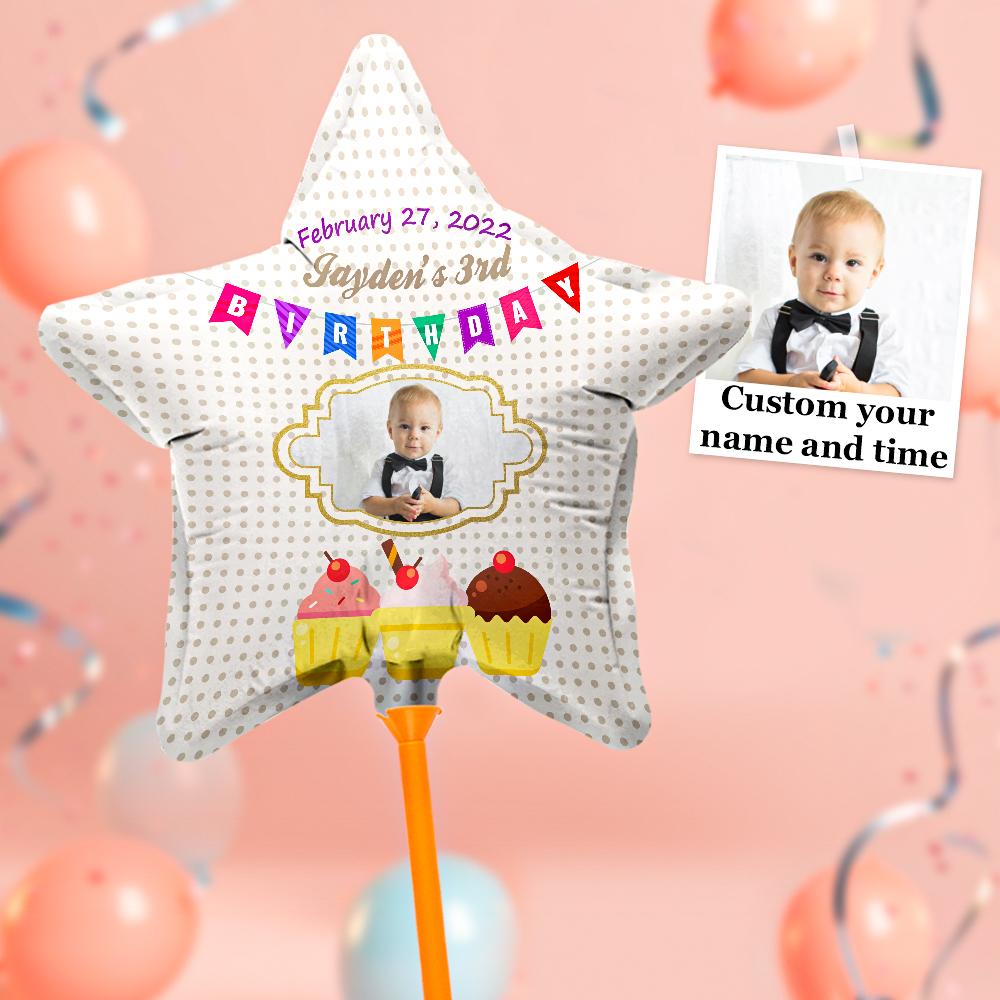 Custom Photo Happy Birthday Balloons for Baby Shower Birthday Party Decoration Supplies