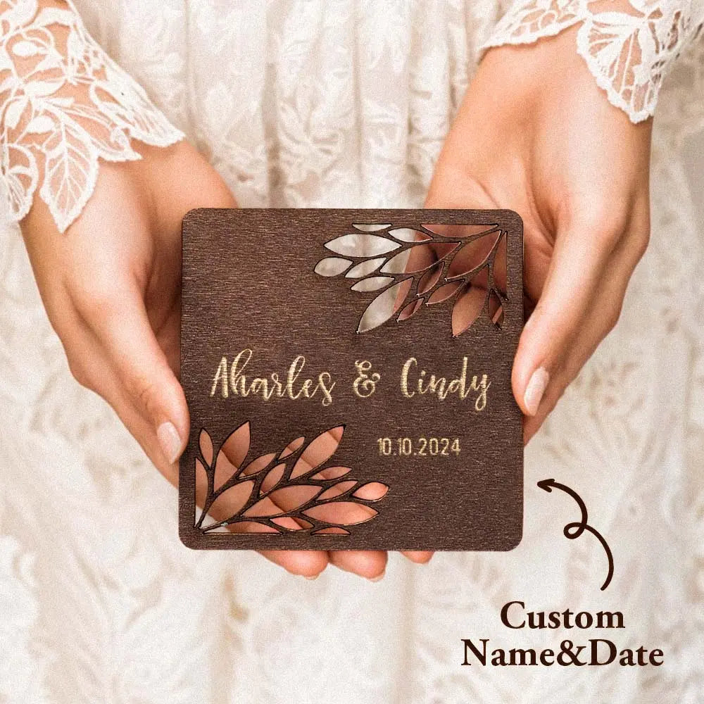 Personalized Wooden Wedding Coaster Wedding Favors for Guests