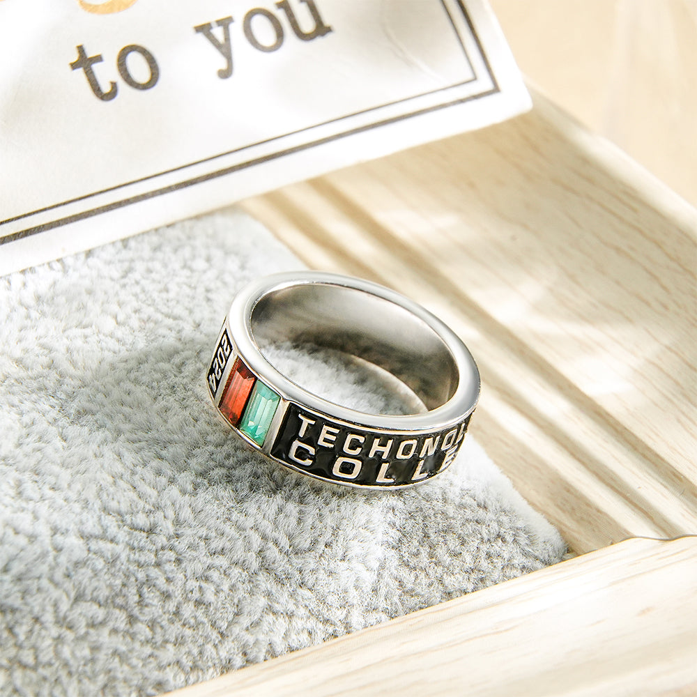 Personalized Name Custom School Name Ring – A Unique Graduation Gift