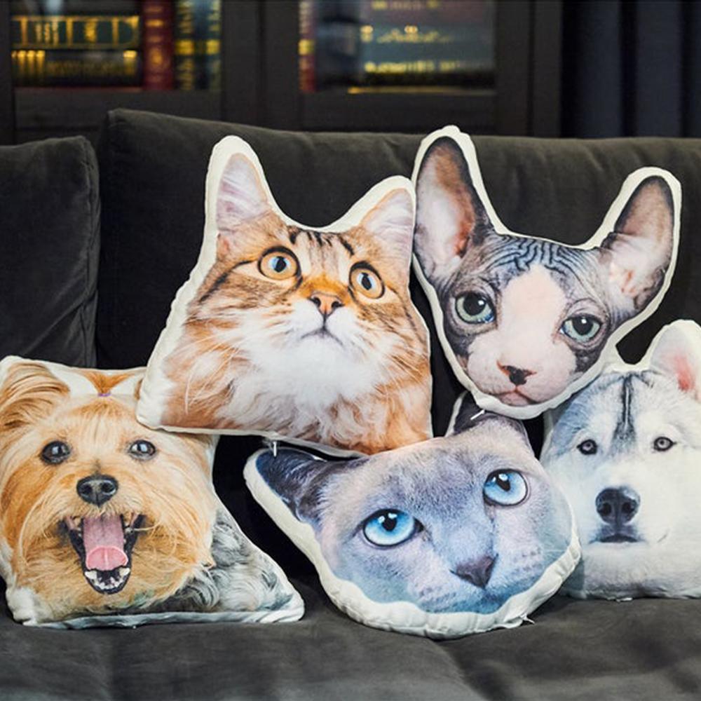 Custom Pet Pillow, Personalized Picture Pillow, Cat Shaped Pillow, Decorative Pillow, Pet Lover Gift, Home Decor